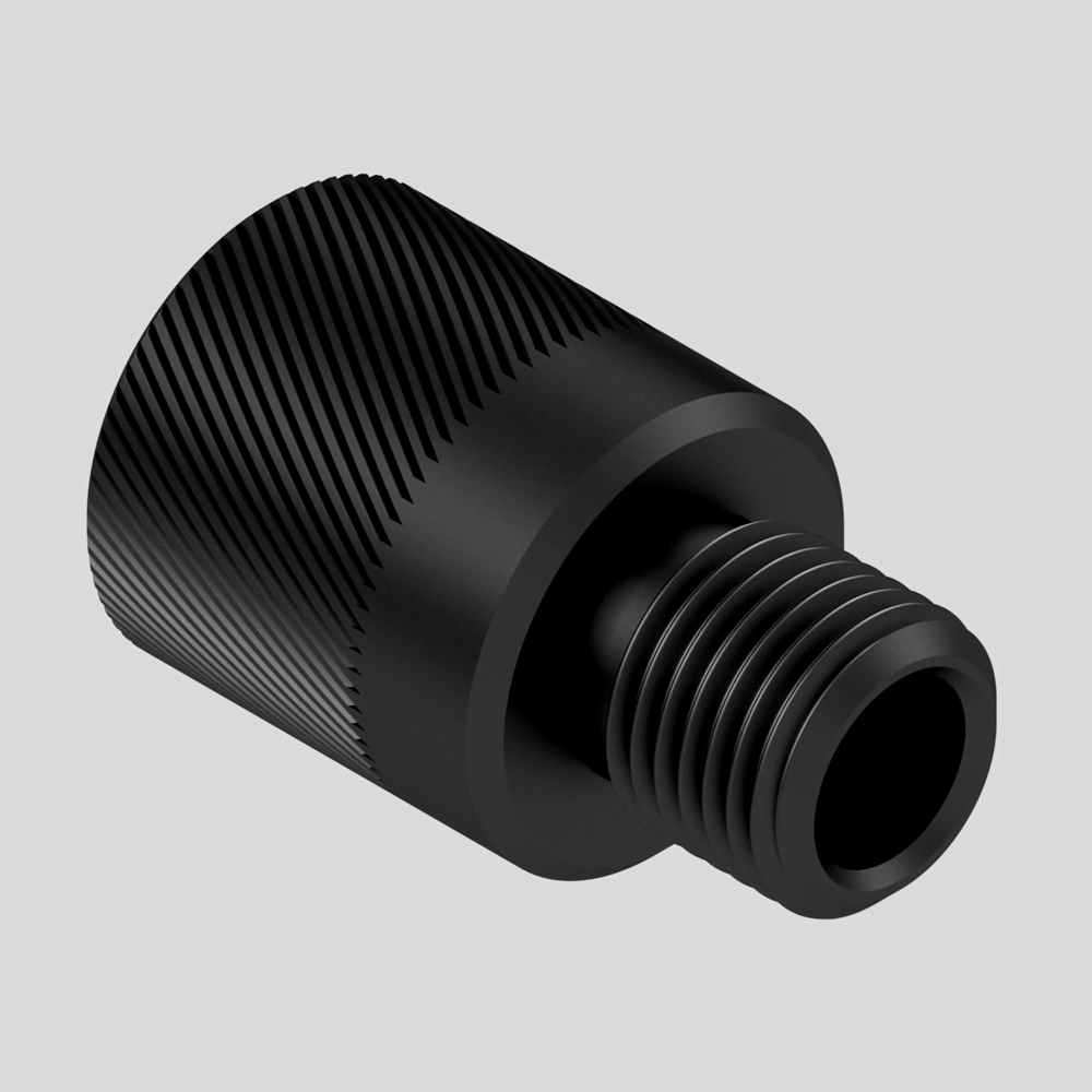 Barrel End Threaded Adapter Female 1/2-28 UNF To Male 1/2-20 UNF
