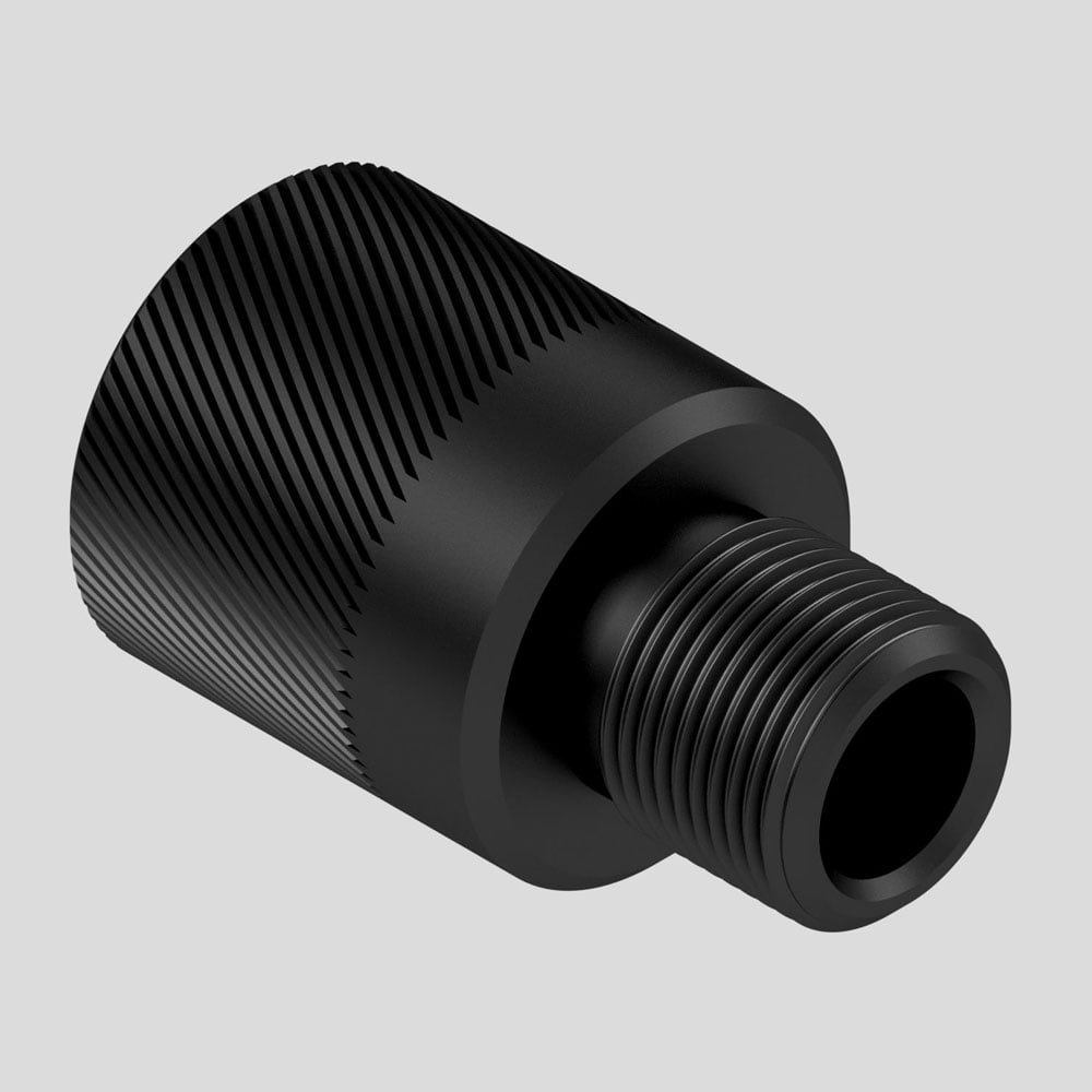 SILENCER ADAPTER 1/2 UNF  for 15mm  barrels with TWO grub screws for extra grip 