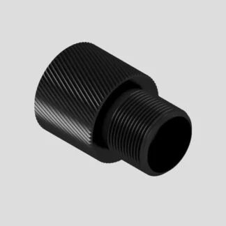 Ruger Mark I Thread Adapter – 1/2x28 TPI Muzzle Adapter For Bull Barrel, Black Aluminum